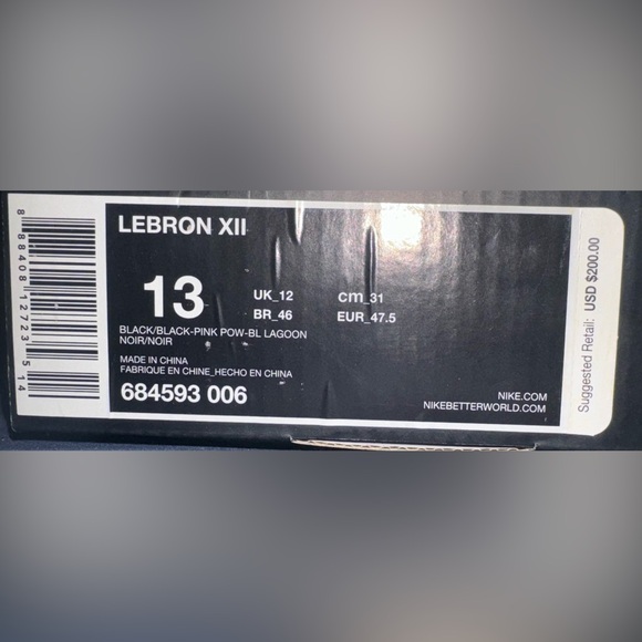 Nike LeBron 12 XII 23 Chromosomes Size 13 Like New Excellent Condition! - Picture 9 of 9